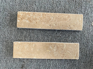 Đá tự nhiên Roma màu be <span class=keywords><strong>travertine</strong></span> sụt giảm gạch Trung Quốc phong cách phiến đá cẩm thạch cho khách sạn bên ngoài bức tường Ốp Mài bề mặt kết thúc - Product Image 2