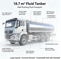 Camion-citerne à carburant diesel QTD Delong 6X2, capacité 18,7 m³, pour rinçage de puits, 25 tonnes de masse totale, conduite à gauche, pour champ pétrolier
