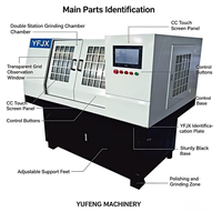 Machine de polissage de sièges de vannes sphériques CNC à écran tactile, équipement de rectification double station