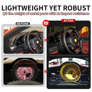 ฝาครอบคอนโซลภายในรถยนต์คาร์บอนไฟเบอร์แบบแห้งสไตล์ OEM สำหรับ Ferrari 488 อะไหล่ตกแต่งรถยนต์ - Product Image 3