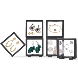 Boîtes d'emballage en plastique avec cadre flottant 3D personnalisé, film PE transparent, acrylique, pour collier de perles, bracelet, présentoir vidéo de bijoux - Product Image 2