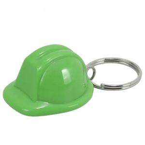 Miniature Construction Safety Helmet Keychain with Chrome Plated <b>Key</b> <b>Ring</b> Custom Logo Printed Hard Hat <b>Key</b> Holder for Builders - Product Image 1