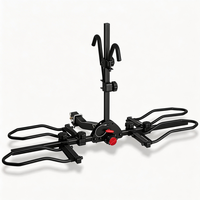 Support de vélo électrique double pour attelage de 2 pouces, pour 2 vélos électriques à pneus larges, porte-vélos arrière pour SUV, voiture, transport en extérieur