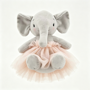 Peluche éléphant ballerine personnalisée, peluche éléphant gris - Product Image 1