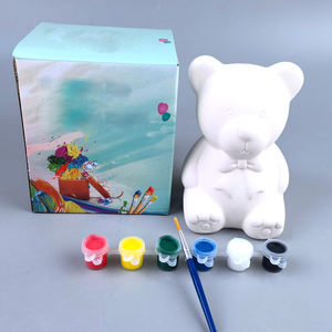 DIY seramik kupa boyama kiti çocuklar için toptan hayvan alçı çizim kiti yaş 5-7 yıl - Product Image 6