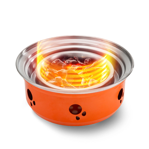 Chaud coréen en acier inoxydable Portable brûleur unique BBQ four intérieur charbon de bois gril Base <span class=keywords><strong>Support</strong></span> sans fumée métal <span class=keywords><strong>Barbecue</strong></span> - Product Image 2