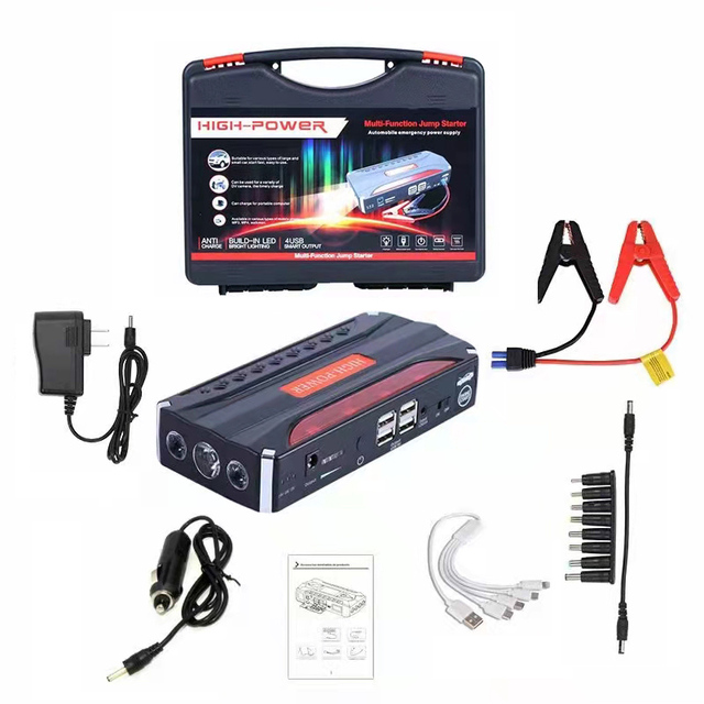 Emergency Tool Case Vehicle Portable 12V Car Jumper Power Bank Battery Jump Starter Booster Pack Car Battery Starter Charger