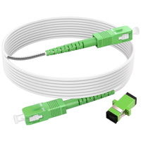 Câble Internet en fibre optique FONGKO 3m SC/APC, câble de brassage en fibre optique blindé, cordon de brassage optique monomode OS2