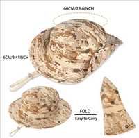 Chapeau Bob Camouflage Personnalisé en Gros avec Sangle Mentonnière Réglable, Pliable, à Large Bord pour Aventures Estivales en Plein Air et Pêche (Unisexe)