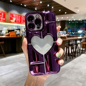 Venta al por Mayor de Fábrica, Funda de Teléfono de Lujo con Diseño 3D, Transparente, con Corazón Hueco y Flores, para iPhone 11, 12, 13, 14 Pro, 14 Pro Max - Product Image 6
