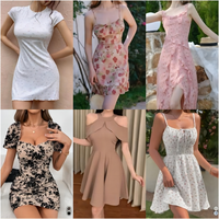 HLY 2024 Vente en gros de robes décontractées pas chères en usine Échantillon gratuit Mélange de vêtements de marque Robe pour femmes