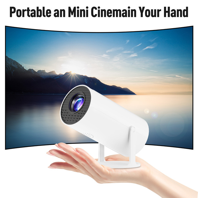 HY300PLUS1 Manual CRT-style Mini Projector with Built-in 3D up 1080P Resolution Portable for Home Theater Phone-screen Mirroring