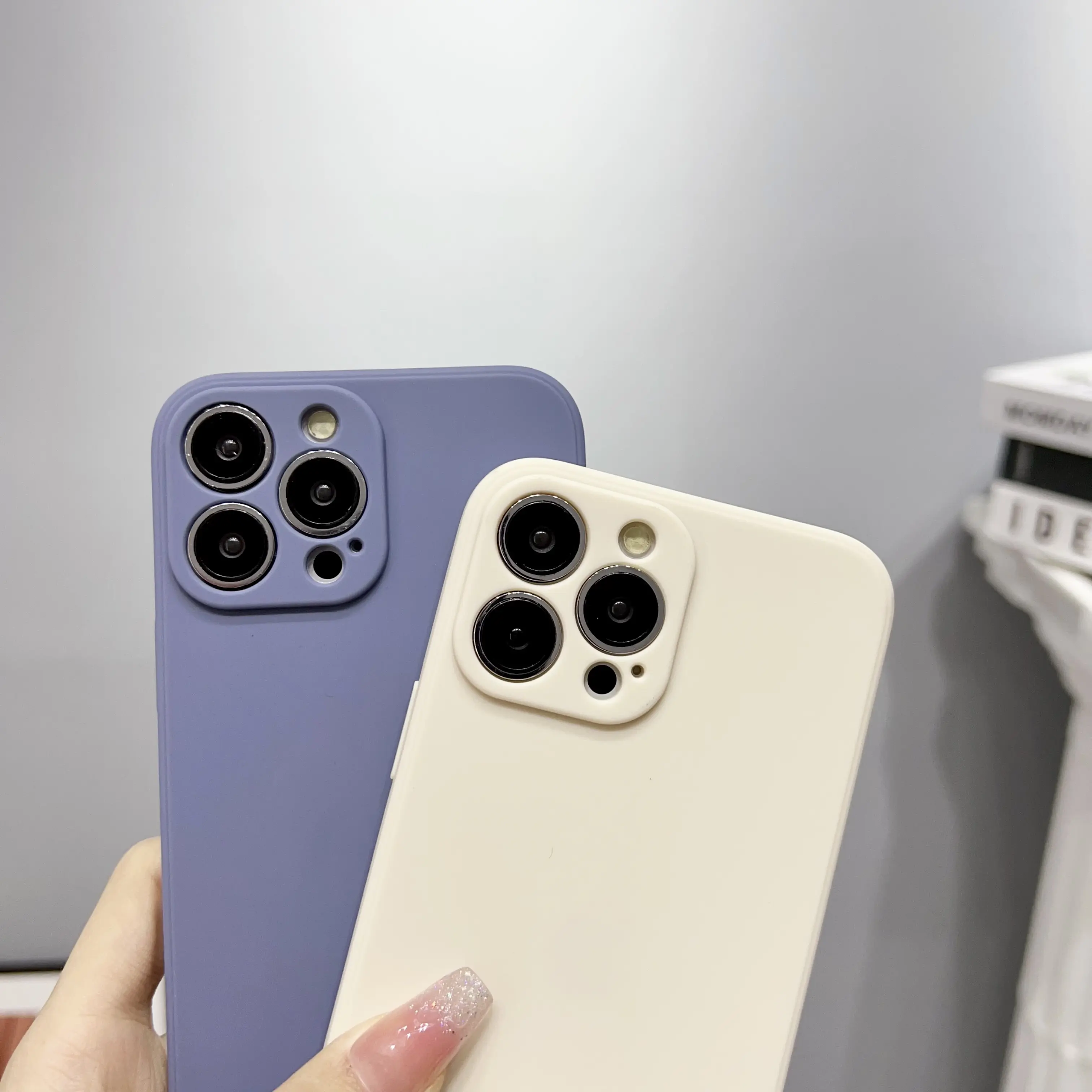 U & Q Factory 14 Max 14 Pro Max casing ponsel silikon TPU warna-warni casing lunak untuk iPhone 13 Pro Max untuk casing iphone 15