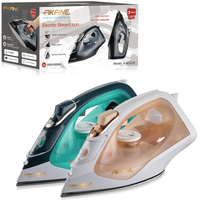 Fer à vapeur électrique AKANE A.80347 2200W, semelle en céramique, réservoir d'eau de 280 ml, vapeur verticale, contrôle par thermostat