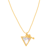 Collier en acier inoxydable étanche avec pendentifs en forme de coquille dorée et blanche, carrée, cœur, étoile, goutte d'eau et croix