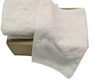 Panno pulito economico ad alta assorbenza Hotel riciclato stracci per asciugamani usati asciugamano per il viso bianco stracci per la pulizia del cotone stracci per asciugamani bianchi