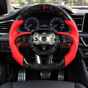 Volante Deportivo de Cuero con Fibra de Carbono y LED Calefactado para Dodge Charger Challenger SRT RT Durango 2016 2017 2018 2019 2020 2021 - Product Image 4