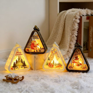 Linterna <span class=keywords><strong>de</strong></span> Nieve con Forma <span class=keywords><strong>de</strong></span> Santa Claus, PVC Ecológico, Luz Nocturna Navideña Retro, Regalos Decorativos, AG10, Decoraciones Navideñas - Product Image 3