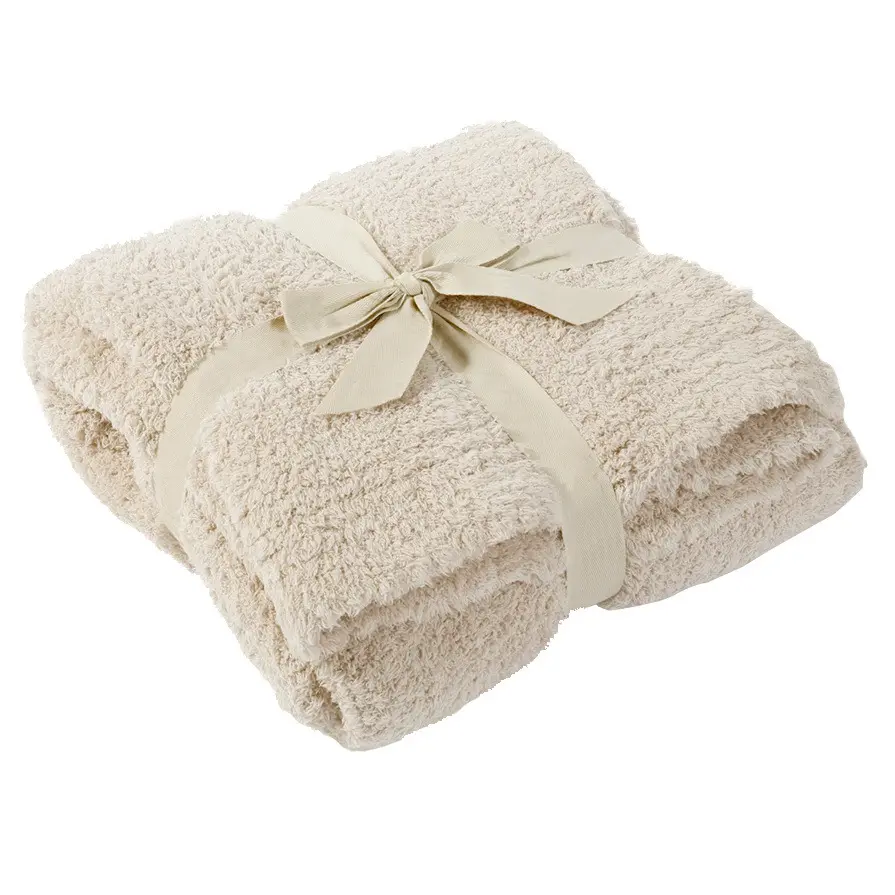 Bearf**t Knitted Ribbed Solid Throw Blanket/
