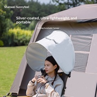 Chaise de plage d'extérieur avec pare-soleil, pliable, protection solaire, accessoire portable pour le camping BM1016B