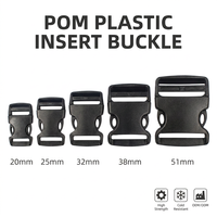 Boucle de serrage réglable en plastique antidérapante pour sangle de sac, 20mm, 25mm, 32mm, 38mm, 51mm, en POM, vente en gros usine
