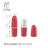 Tube de rouge à lèvres vide en plastique personnalisé en forme de balle avec logo – Emballage cosmétique
