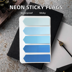 مخصص شفاف مقاوم للماء نيون الفلورسنت الحيوانات الأليفة ذاتية اللصق ملصق ملون أعلام مستطيلة علامات التبويب مؤشر لزجة - Product Image 2