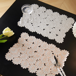 Retro Patterned Placemats Round Non <b>Slip</b> Nordic Style Heat Insulating <b>Mats</b> For Home Table Decorative Bowl <b>Mats</b> Injection Molded - Product Image 1