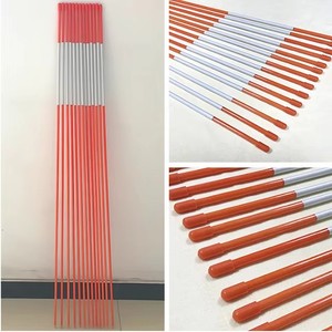 Poteau à neige flexible en fibre de verre GRP, piquet de déneigement en fibre de verre orange avec bande réfléchissante - Product Image 4