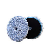 Tampons de polissage en microfibre de laine personnalisés, tampons de lustrage souples pour carrosserie de voiture, en polyuréthane durable, OEM pour l'entretien automobile
