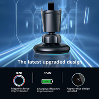 Cargador magnético inalámbrico de 15W para coche, soporte para teléfono de coche de carga rápida, soporte para teléfono móvil con imán fuerte, caja de Color, hasta 12 meses