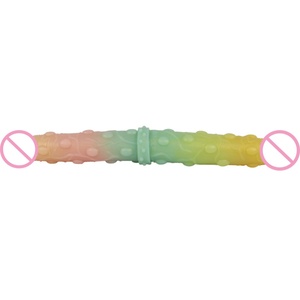 Online Shopping LUUK Liquid Silicone Artificial Penis Double Headed Silicone <b>Dildo</b> for Female Lovers - Product Image 1