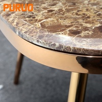 Ensemble de tables basses contemporaines de luxe, design géométrique, en acier inoxydable, marbre et verre, pour hall d'entrée, salon, réception, studio