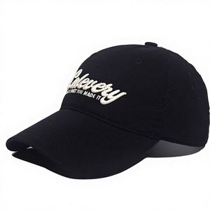 Gorra de Béisbol de Seis Paneles de Algodón Puro de Alta Calidad con Visera Curva para Protección Solar y Sombreado - Product Image 4
