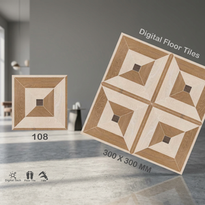 Carreaux de sol en céramique numérique émaillée mate 300x300mm, qualité supérieure, modernes, pour extérieur, salle de bain, couloir, fabriqués en Inde - Product Image 6