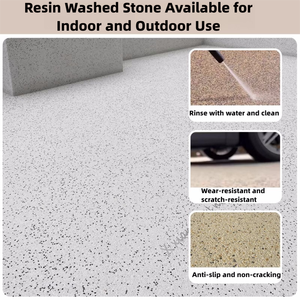 Prix de gros Pierre de lavage en résine Bonne étanchéité Performance Protection UV Pebble Wash Stone <span class=keywords><strong>Peinture</strong></span> en résine - Product Image 4