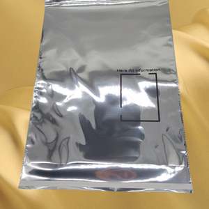 Custom LOGO Silver Mailer With Handle for Clothing Mailing Mailer Bags Clothing Packages Bags Metallic Silver Mailing Bags - Product Image 3