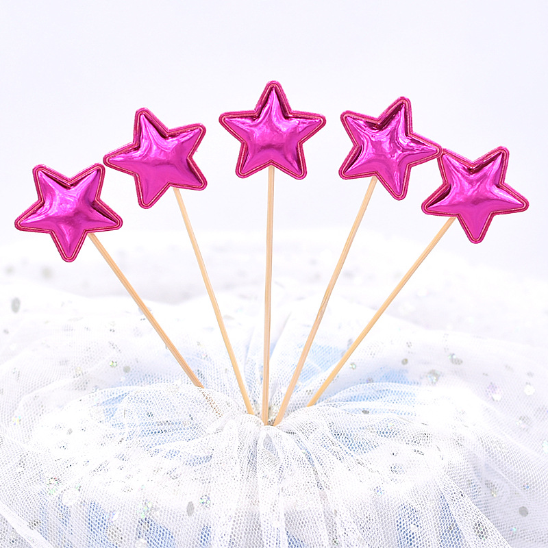 Five-pointed star/rose red