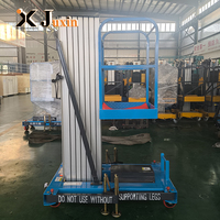 Plateforme de travail aérienne mobile hydraulique à mât unique en alliage d'aluminium portable pour travaux en hauteur intérieurs et extérieurs