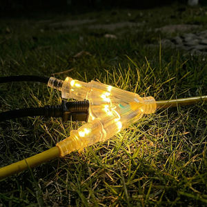 سلك كهربائي أمريكي 12 قدم SJTW 3*12AWG مقاوم للماء مع مقبس Nema 5-15r ووصلة تمديد مع طرف مضيء - Product Image 6