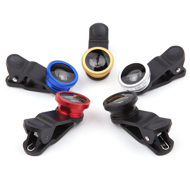 Mobile Phone Lens 3 In1 Kit Universal Clip Smartphone Camera Lenses Wide Angle Macro Fish Eye for IPhone