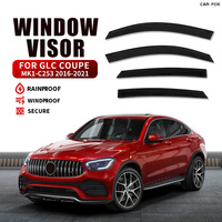 Pare-soleil et déflecteur de pluie pour vitres de voiture, pare-brise, en polycarbonate, installation facile pour Mercedes-Benz GLC