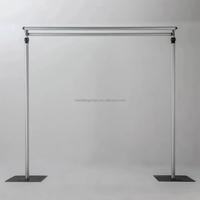 Support de toile de fond réglable en aluminium pour mariage, kit de support de drapé pour événements, fêtes, banquets, cérémonies, cadre de décoration de fond