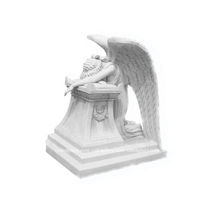Mejor venta cementerio productos de mármol triste llorando Ángel estatua - Product Image 5