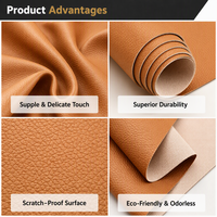 Cuir synthétique PVC personnalisé à motifs grain de litchi variés, prix abordable, pour chaises, canapés, chaussures, revêtements de pieds et de voiture
