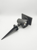 Projecteur solaire LED extérieur haute efficacité à angle réglable, avec piquet en aluminium, étanche IP44, à commande par capteur pour jardin (vente en gros)