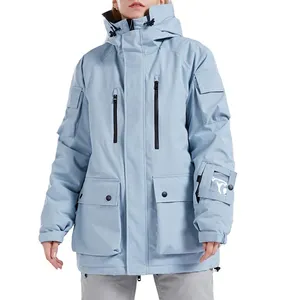 Women's snowboard oversize casual jacket keep warm custom logo waterproof snowboard clothes for cold weather