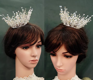 Tiara <span class=keywords><strong>de</strong></span> Corona Redonda <span class=keywords><strong>de</strong></span> Cristal Brillante Hecha a Mano con Pedrería para <span class=keywords><strong>Novia</strong></span>, Princesa, para Bodas y Fiestas - Product Image 3