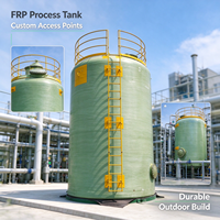 Réservoir de stockage en PRV à double paroi renforcée pour le stockage de liquides pétrochimiques avec faible perméabilité et structure de coque stable