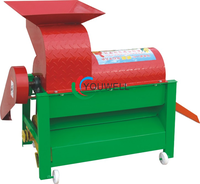 Machine de décorticage de maïs à grande vitesse de capacité de 2000 kg/h grande trémie avec noyau de moteur pour les coopératives de céréales